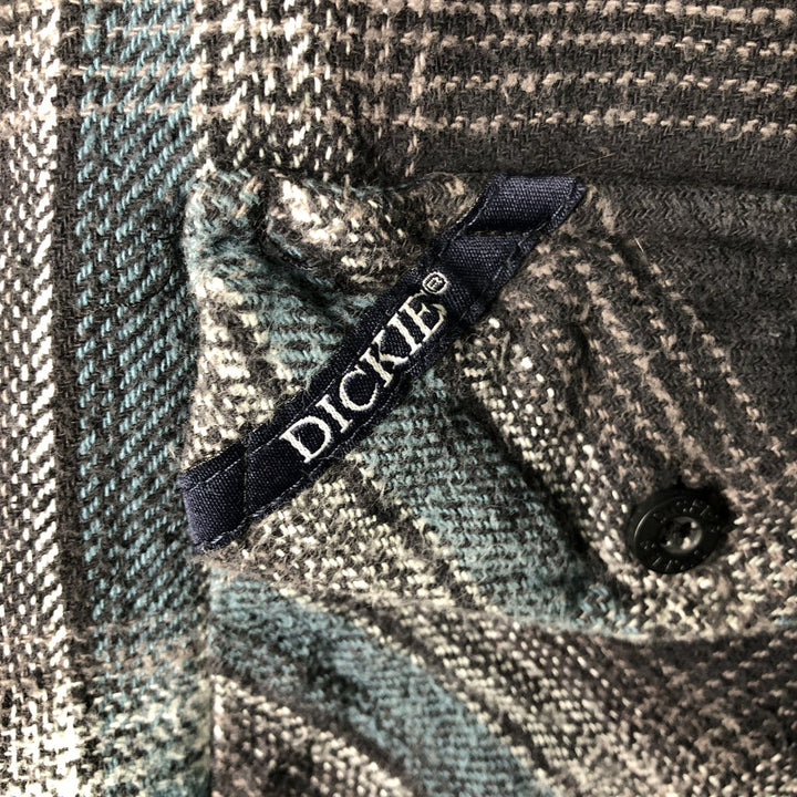 Dickies Men's Long Sleeve Flannel Check Shirt, Size XXXL cotton black type Vintage Second Hand
