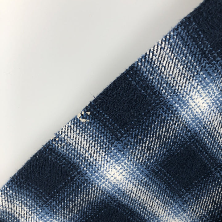 Field and Stream FIELD AND STREAM Ombre Check Long Sleeve Heavy Flannel Check Shirt Men's XL cotton blue type Vintage Second Hand