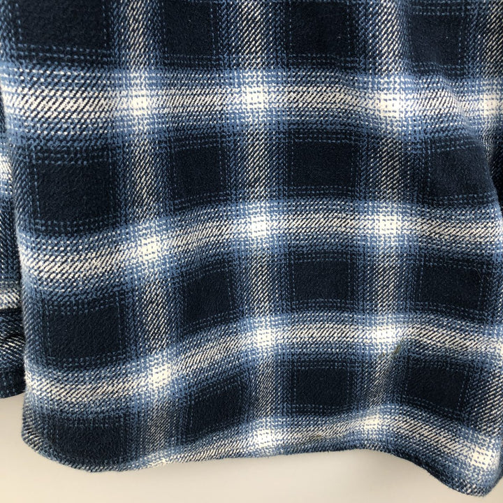 Field and Stream FIELD AND STREAM Ombre Check Long Sleeve Heavy Flannel Check Shirt Men's XL cotton blue type Vintage Second Hand