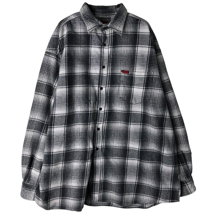 LEE COOPER Long Sleeve Flannel Check Shirt, Men's XXL cotton white type Vintage Second Hand