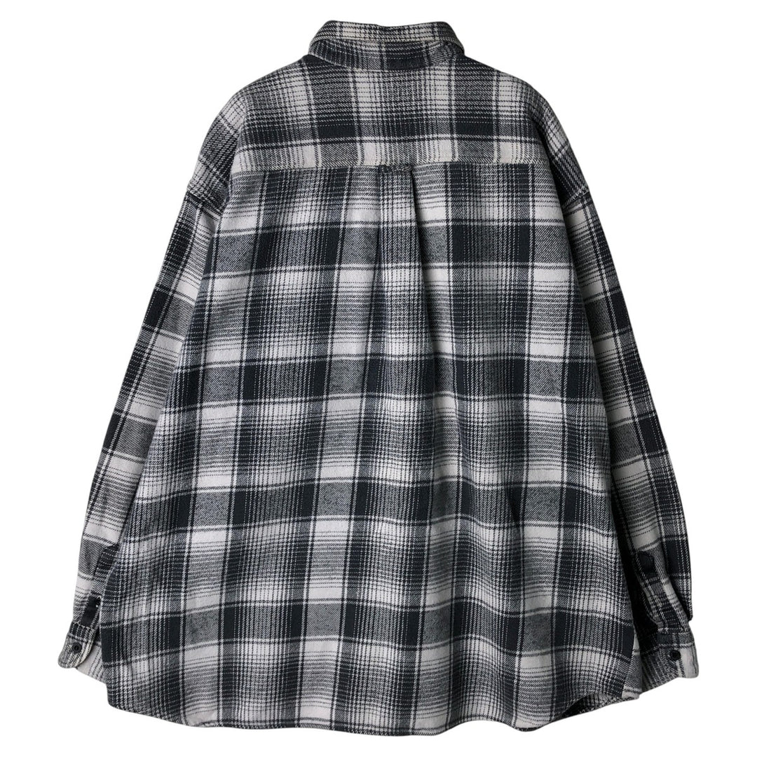 LEE COOPER Long Sleeve Flannel Check Shirt, Men's XXL cotton white type Vintage Second Hand