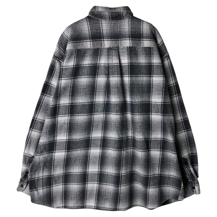 LEE COOPER Long Sleeve Flannel Check Shirt, Men's XXL cotton white type Vintage Second Hand