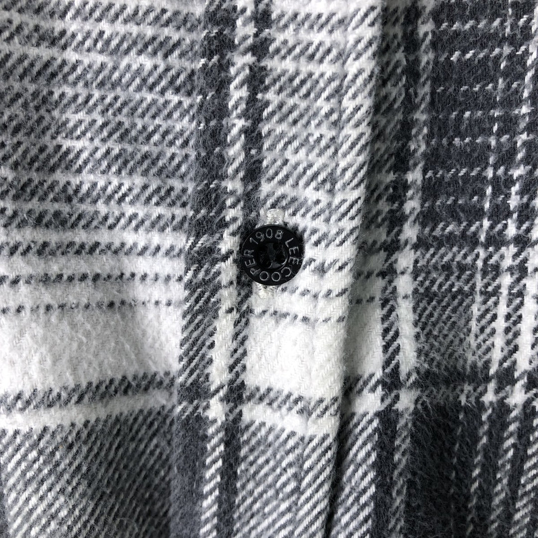 LEE COOPER Long Sleeve Flannel Check Shirt, Men's XXL cotton white type Vintage Second Hand