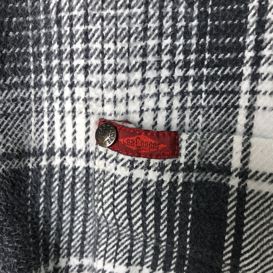 LEE COOPER Long Sleeve Flannel Check Shirt, Men's XXL cotton white type Vintage Second Hand