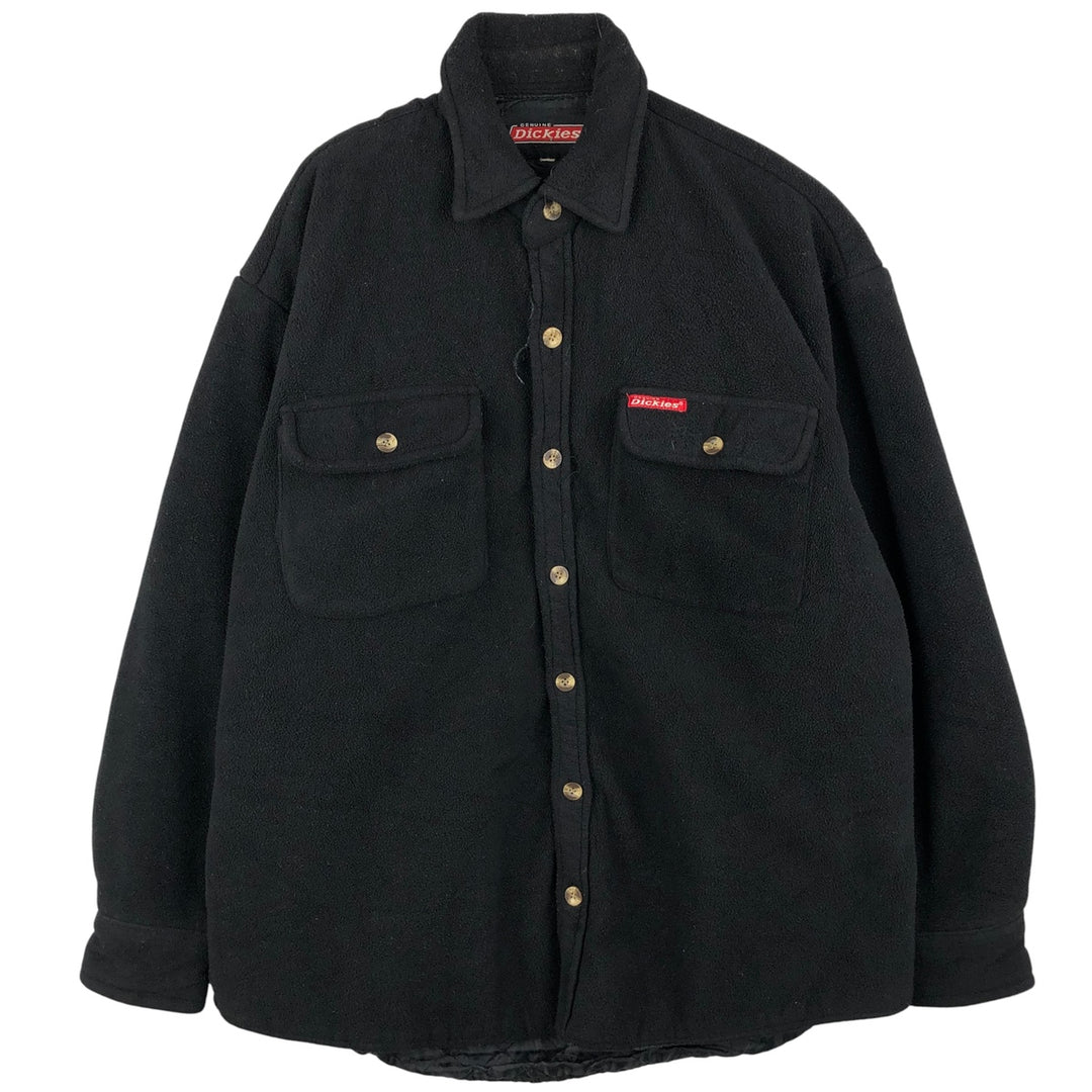 Dickies Men's Long Sleeve Fleece Shirt, Size XL unclear black type Vintage Second Hand