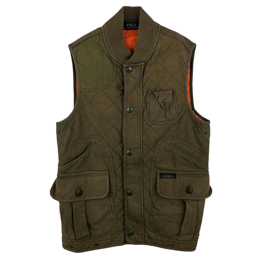 Ralph Lauren POLO RALPH LAUREN padded hunting vest, men's size S cotton Khaki type Vintage Second Hand