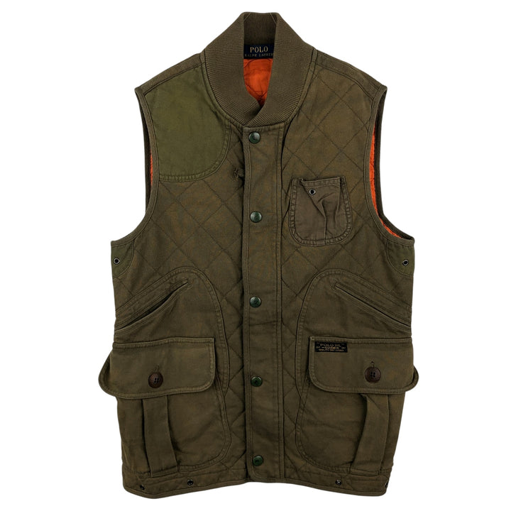 Ralph Lauren POLO RALPH LAUREN padded hunting vest, men's size S cotton Khaki type Vintage Second Hand