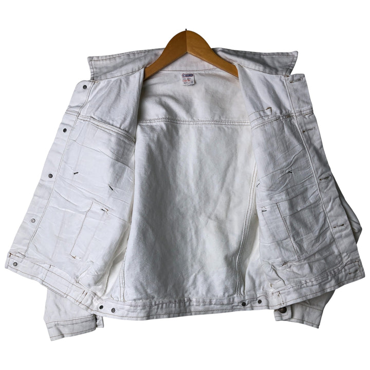 KIND 2-Way White Denim Jacket, Women's Size M cotton white type Vintage Second Hand