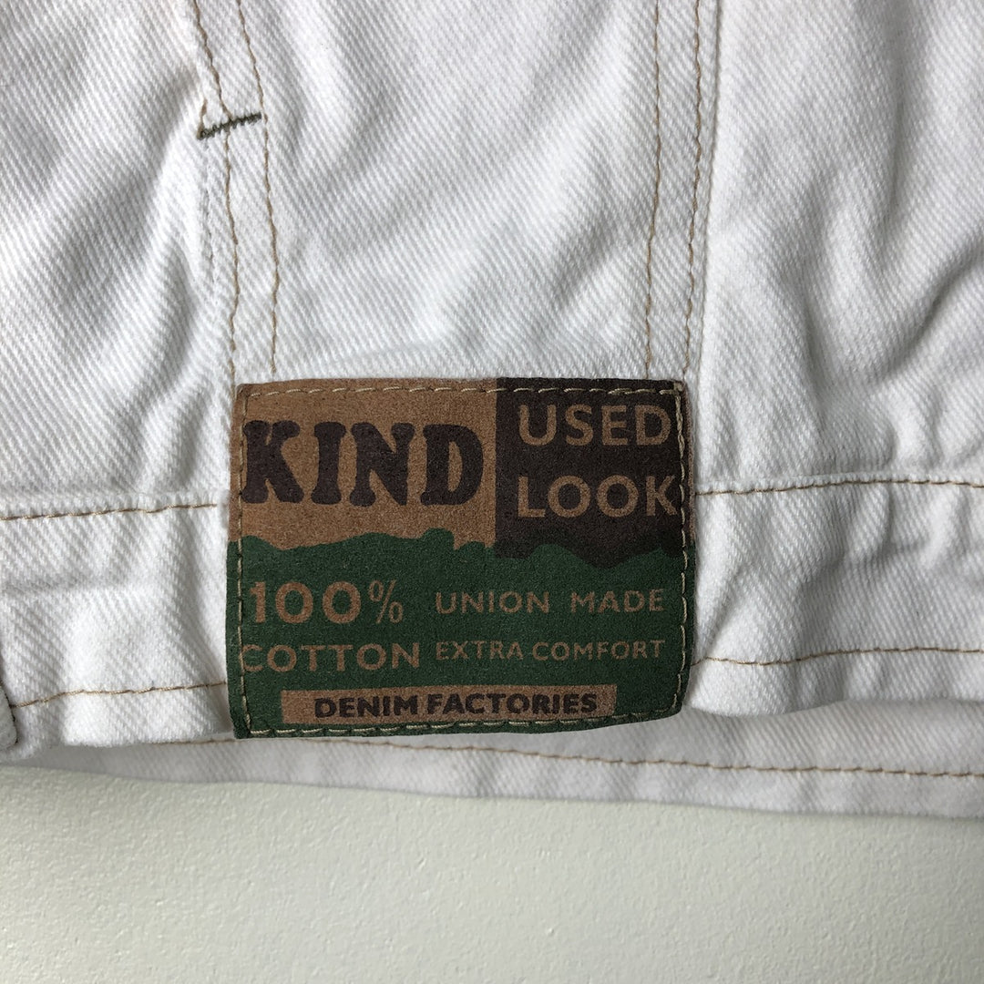 KIND 2-Way White Denim Jacket, Women's Size M cotton white type Vintage Second Hand