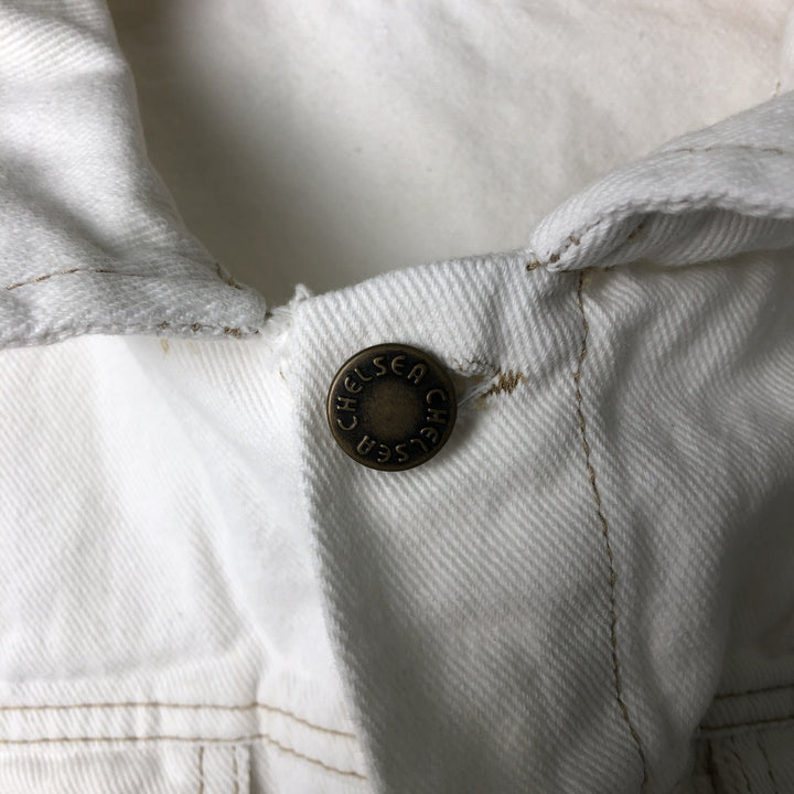 KIND 2-Way White Denim Jacket, Women's Size M cotton white type Vintage Second Hand