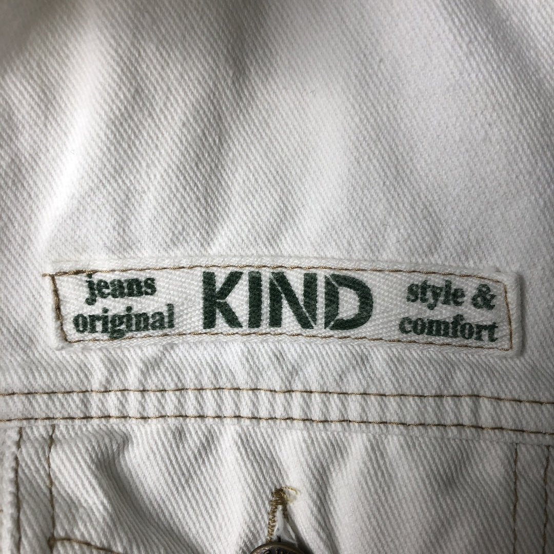 KIND 2-Way White Denim Jacket, Women's Size M cotton white type Vintage Second Hand