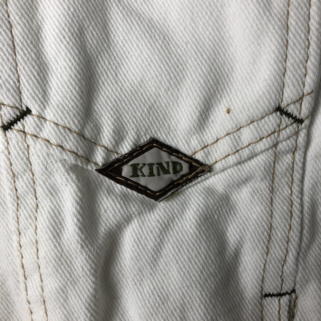 KIND 2-Way White Denim Jacket, Women's Size M cotton white type Vintage Second Hand