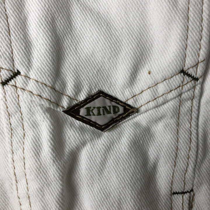 KIND 2-Way White Denim Jacket, Women's Size M cotton white type Vintage Second Hand