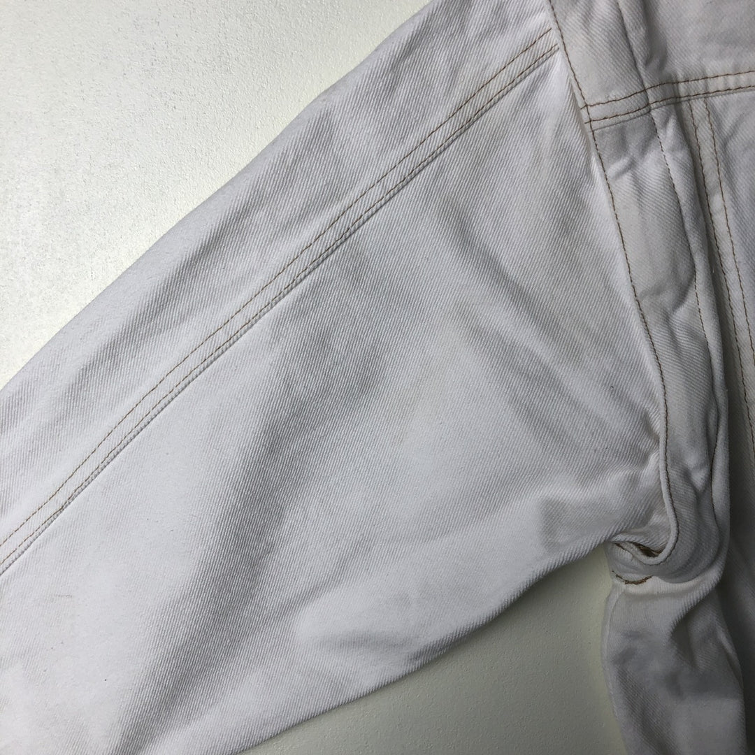 KIND 2-Way White Denim Jacket, Women's Size M cotton white type Vintage Second Hand