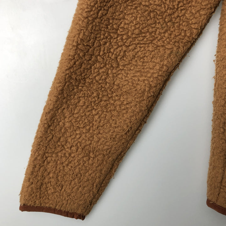 Patagonia Retro Pile Hoody 22806FA19 Fleece Full-Zip Hoodie, Women's Size Medium recycled polyester beige type brown Vintage Second Hand