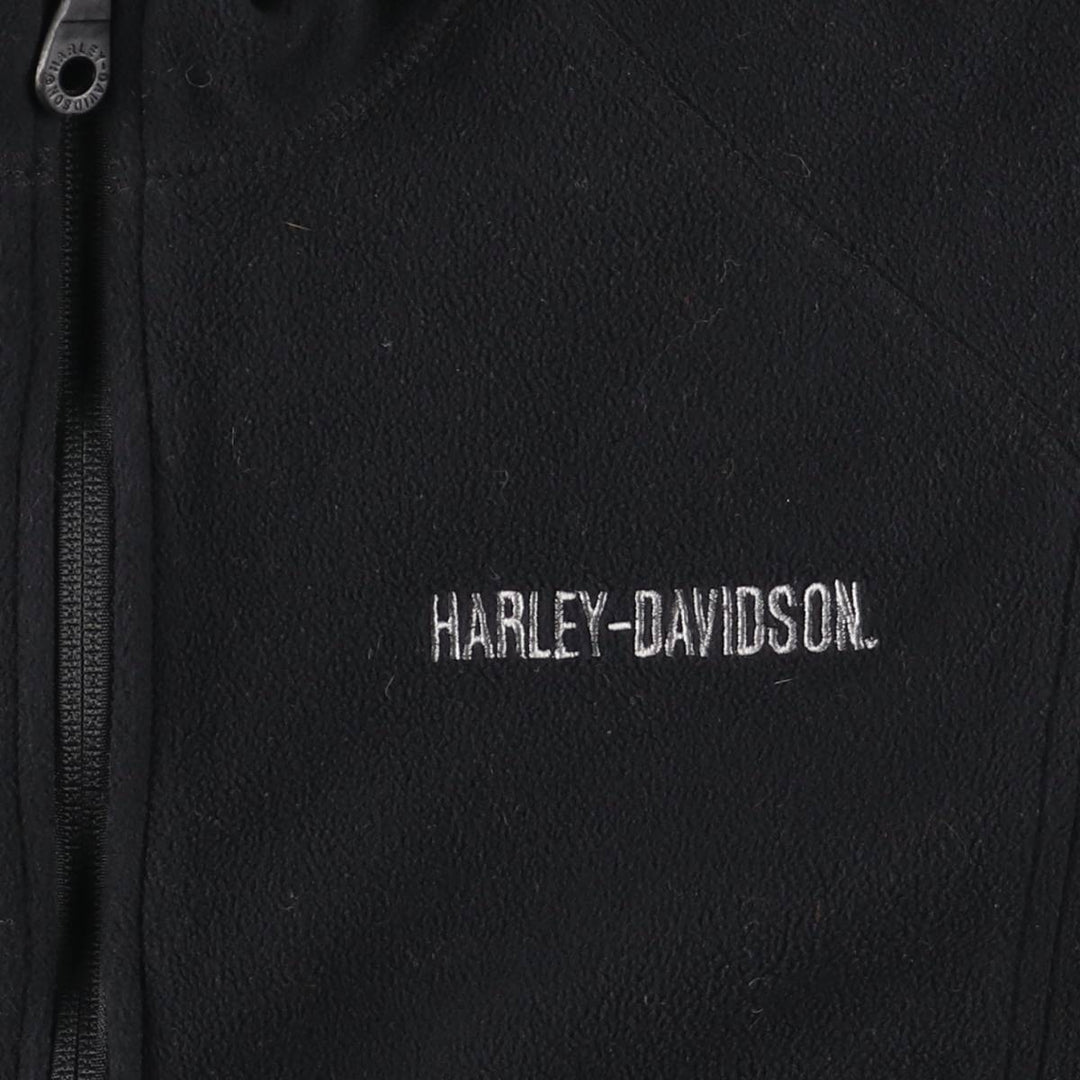 Harley-Davidson Fleece Jacket, Women's, Size M polyester black type Vintage Second Hand