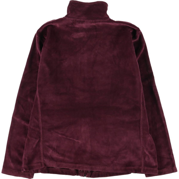 Carroll Reed Velour Jersey Track Jacket, Women's Size L cotton wine-red Vintage Second Hand