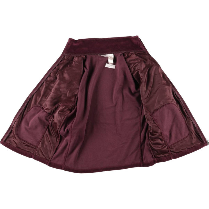 Carroll Reed Velour Jersey Track Jacket, Women's Size L cotton wine-red Vintage Second Hand