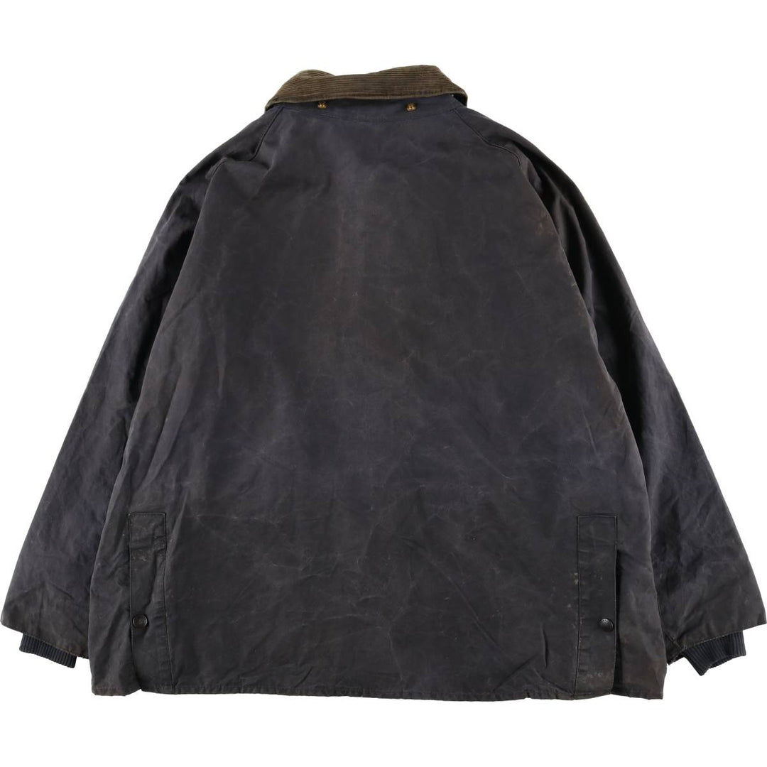 Barbour Bedale (old 3-warrant) waxed cotton oiled jacket, made in England, men's size XL, vintage. cotton navy blue type Vintage Second Hand