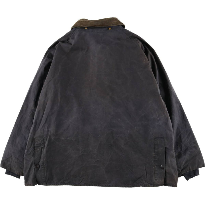 Barbour Bedale (old 3-warrant) waxed cotton oiled jacket, made in England, men's size XL, vintage. cotton navy blue type Vintage Second Hand