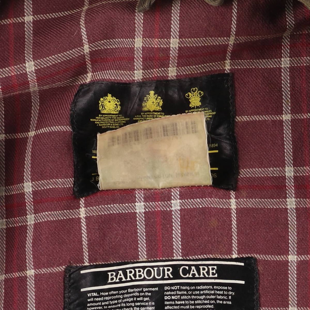 Barbour Bedale (old 3-warrant) waxed cotton oiled jacket, made in England, men's size XL, vintage. cotton navy blue type Vintage Second Hand