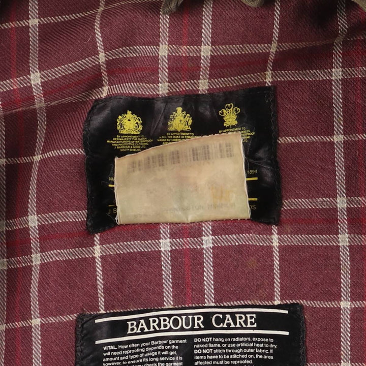 Barbour Bedale (old 3-warrant) waxed cotton oiled jacket, made in England, men's size XL, vintage. cotton navy blue type Vintage Second Hand