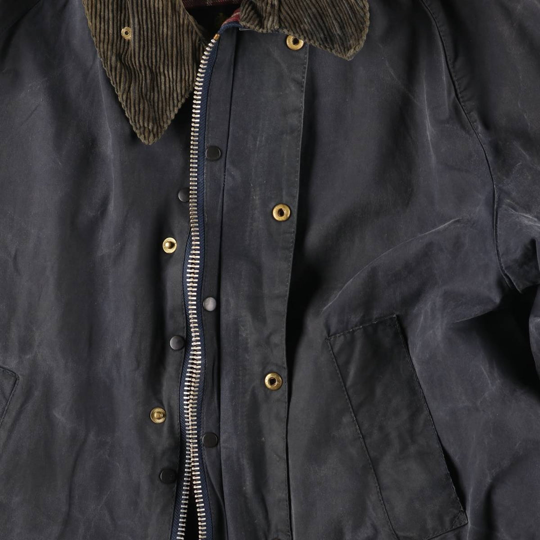Barbour Bedale (old 3-warrant) waxed cotton oiled jacket, made in England, men's size XL, vintage. cotton navy blue type Vintage Second Hand