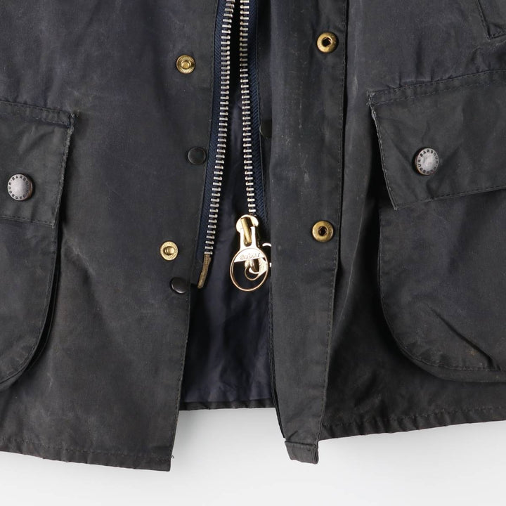 Barbour Bedale (old 3-warrant) waxed cotton oiled jacket, made in England, men's size XL, vintage. cotton navy blue type Vintage Second Hand