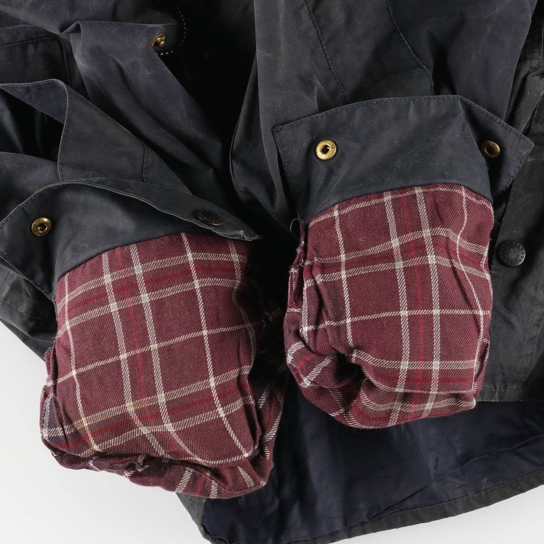 Barbour Bedale (old 3-warrant) waxed cotton oiled jacket, made in England, men's size XL, vintage. cotton navy blue type Vintage Second Hand