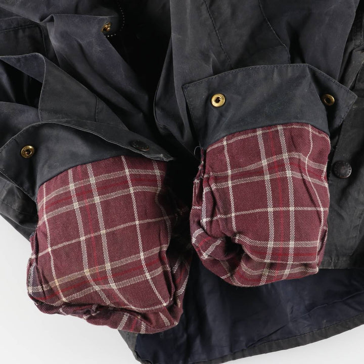 Barbour Bedale (old 3-warrant) waxed cotton oiled jacket, made in England, men's size XL, vintage. cotton navy blue type Vintage Second Hand