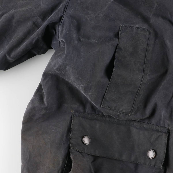 Barbour Bedale (old 3-warrant) waxed cotton oiled jacket, made in England, men's size XL, vintage. cotton navy blue type Vintage Second Hand