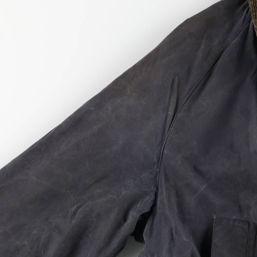 Barbour Bedale (old 3-warrant) waxed cotton oiled jacket, made in England, men's size XL, vintage. cotton navy blue type Vintage Second Hand