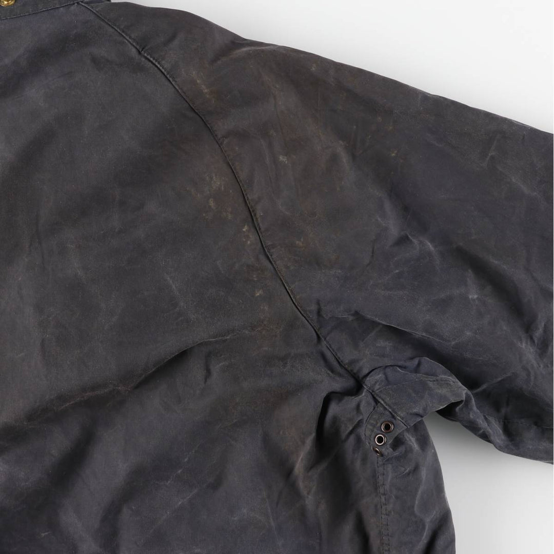 Barbour Bedale (old 3-warrant) waxed cotton oiled jacket, made in England, men's size XL, vintage. cotton navy blue type Vintage Second Hand