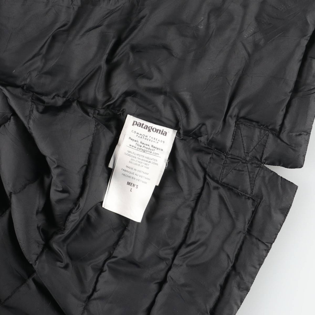 Patagonia 28387FA15 Down Jacket, Men's Size L (approx.) polyester black type Vintage Second Hand
