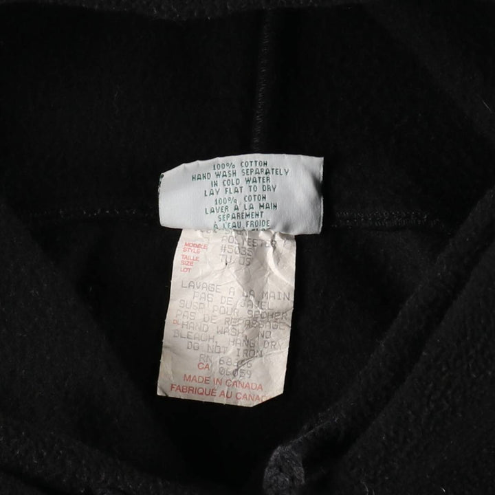 BOCA Fleece Pullover Hoodie, Made in Canada, Men's Size XL (equivalent), Vintage polyester black type Vintage Second Hand