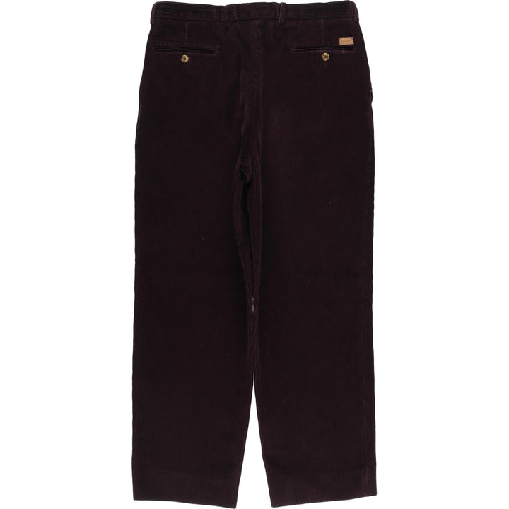 Emidio Tucci Two-pleat Corduroy Pants, Men's, Size W33 cotton brown type Vintage Second Hand