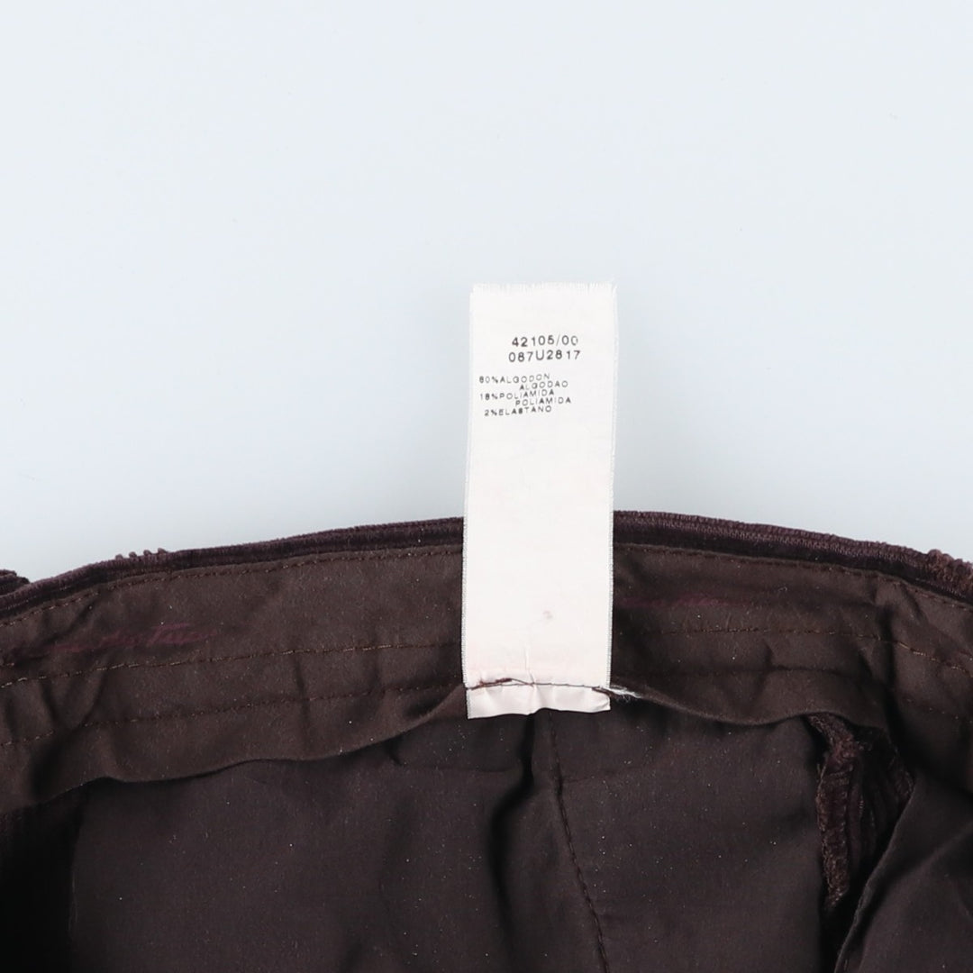 Emidio Tucci Two-pleat Corduroy Pants, Men's, Size W33 cotton brown type Vintage Second Hand