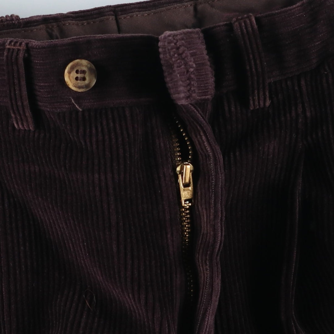 Emidio Tucci Two-pleat Corduroy Pants, Men's, Size W33 cotton brown type Vintage Second Hand