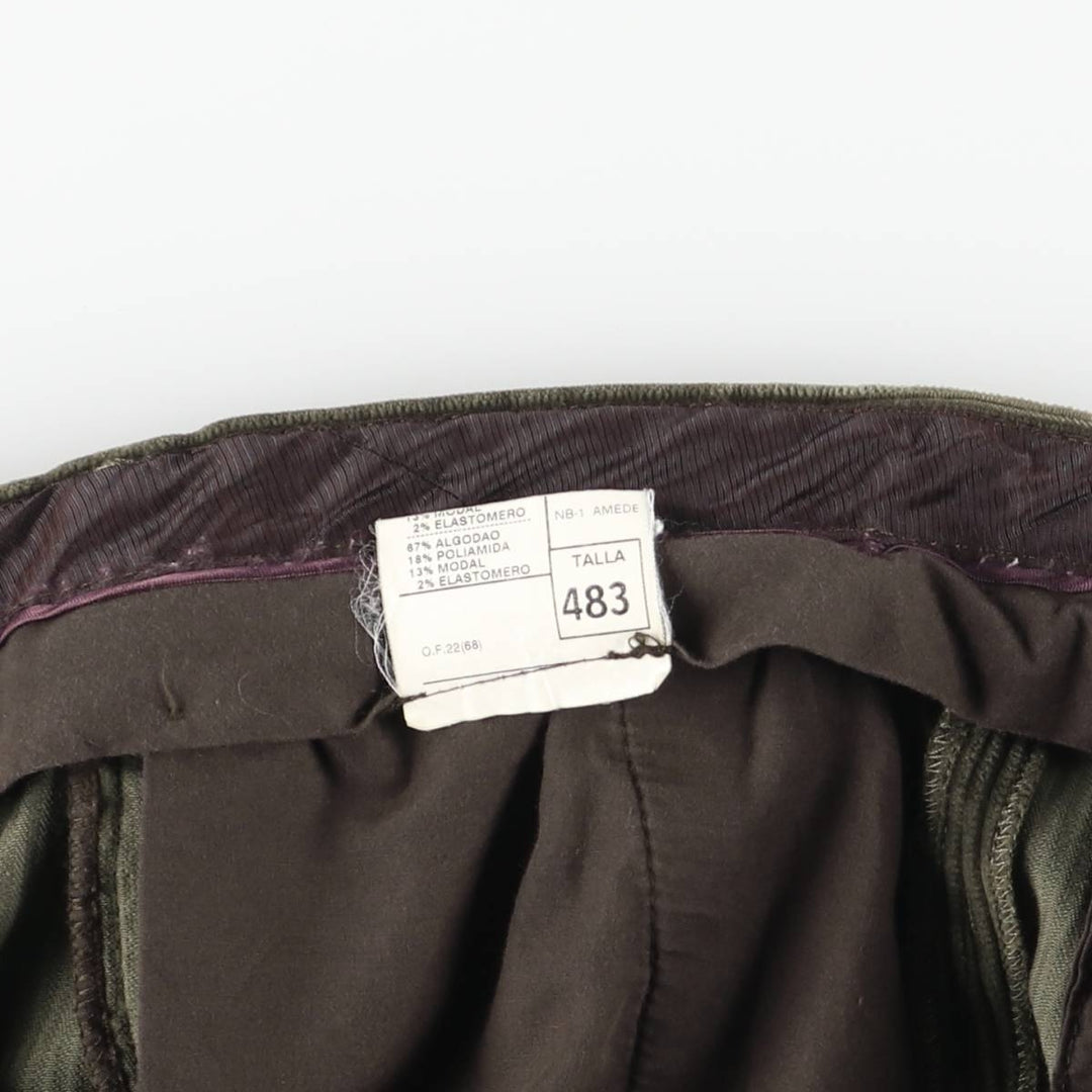 Emidio Tucci One-Tuck Corduroy Pants, Men's Size 36 cotton dark green Vintage Second Hand