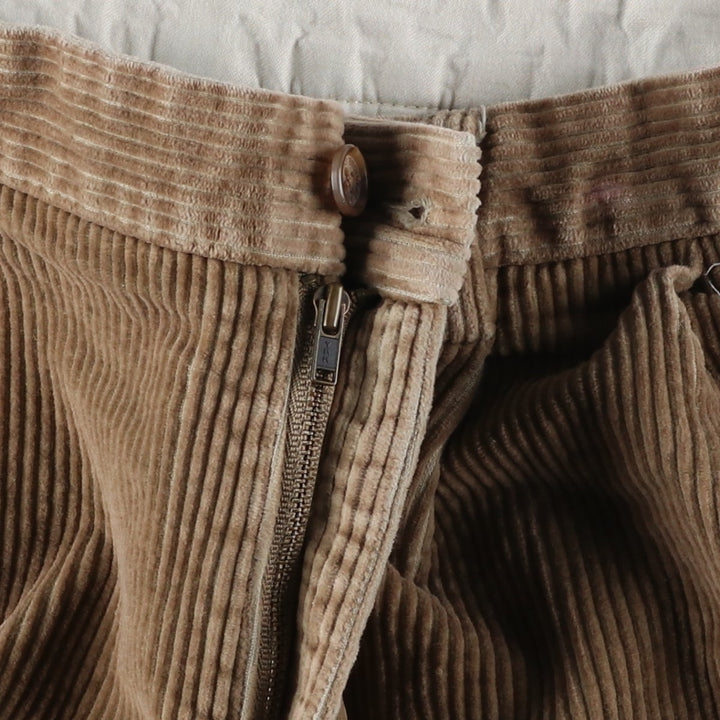 Brooks Brothers 346 Two-Pleated Corduroy Pants, Men's, Size W34 cotton Beige type Vintage Second Hand