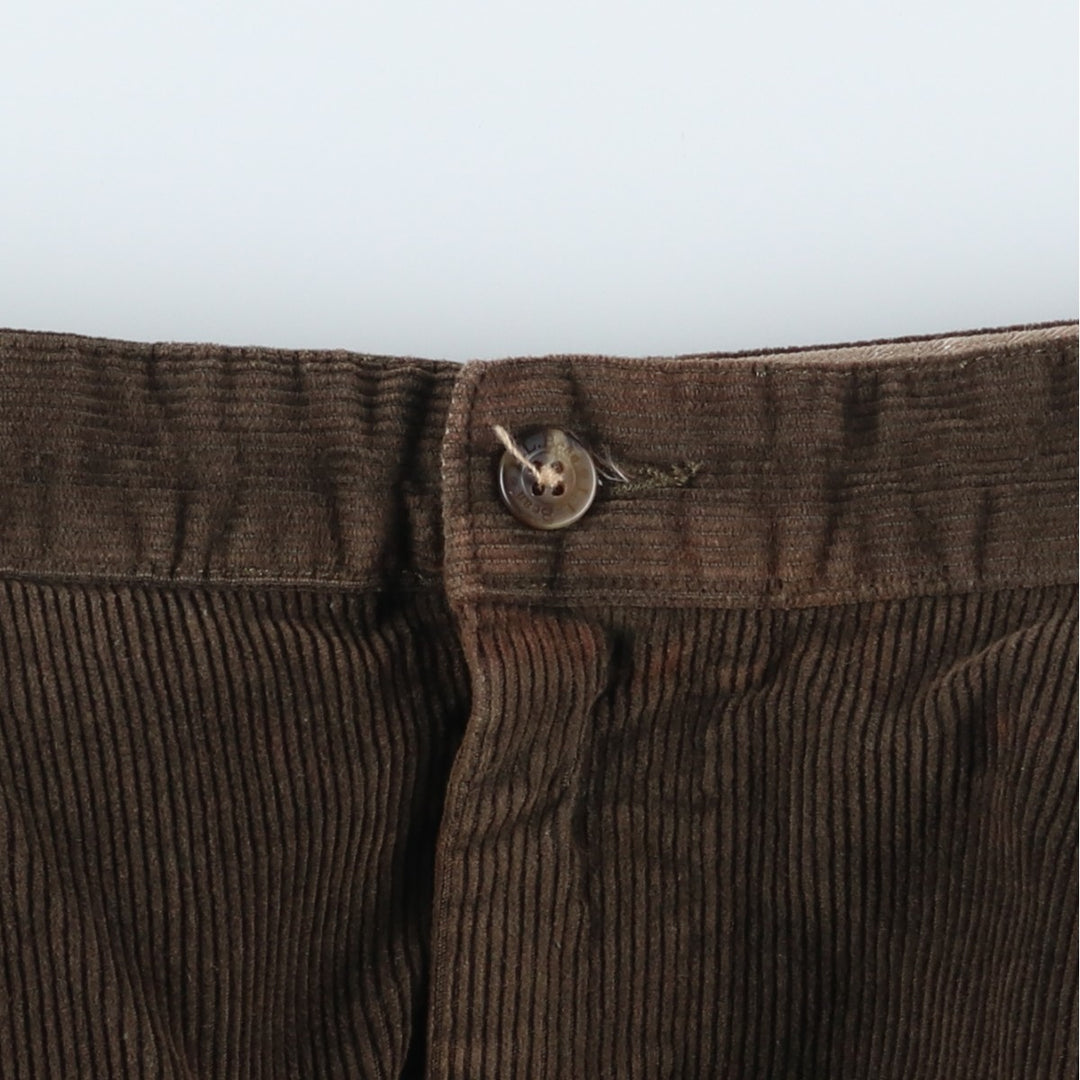 90s-00'S LLBean Two-pleat Corduroy Pants, Men's, Size W34 cotton brown type Vintage Second Hand