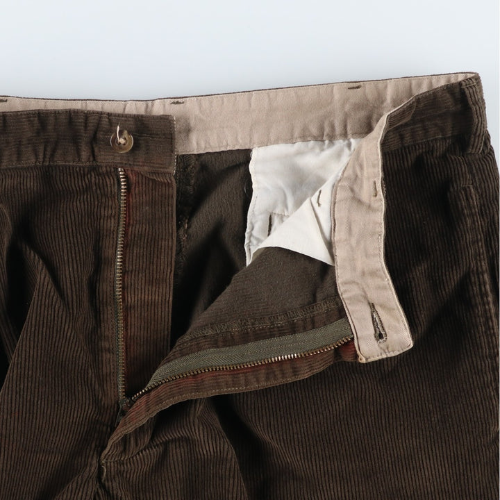 90s-00'S LLBean Two-pleat Corduroy Pants, Men's, Size W34 cotton brown type Vintage Second Hand