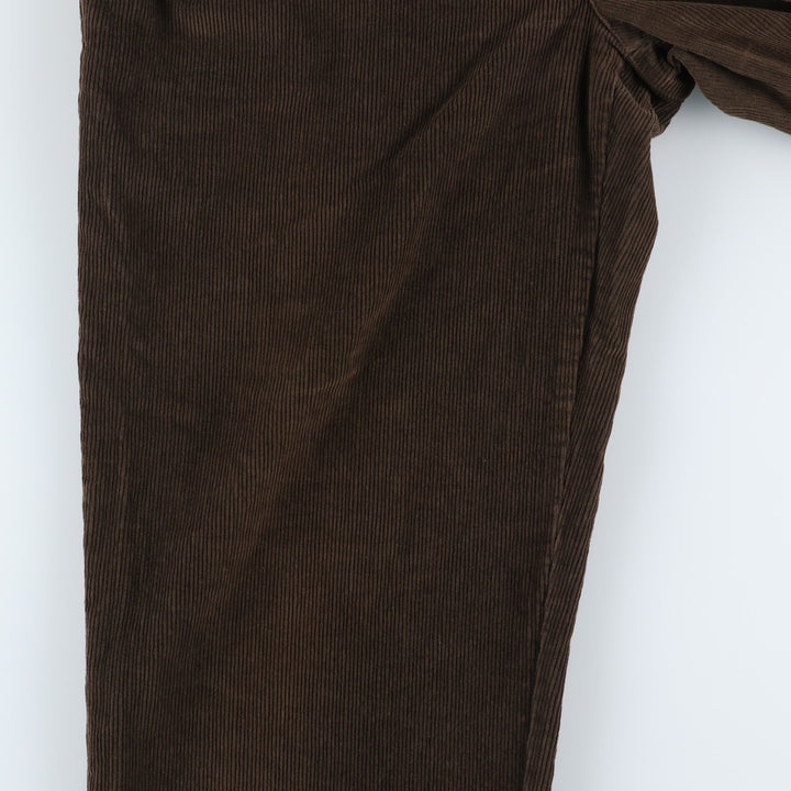 90s-00'S LLBean Two-pleat Corduroy Pants, Men's, Size W34 cotton brown type Vintage Second Hand
