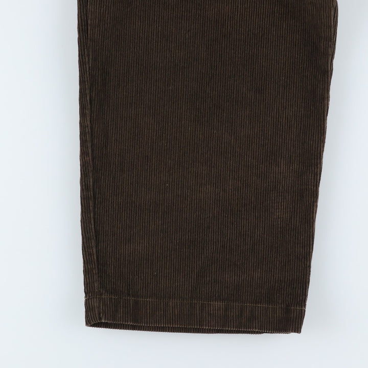 90s-00'S LLBean Two-pleat Corduroy Pants, Men's, Size W34 cotton brown type Vintage Second Hand