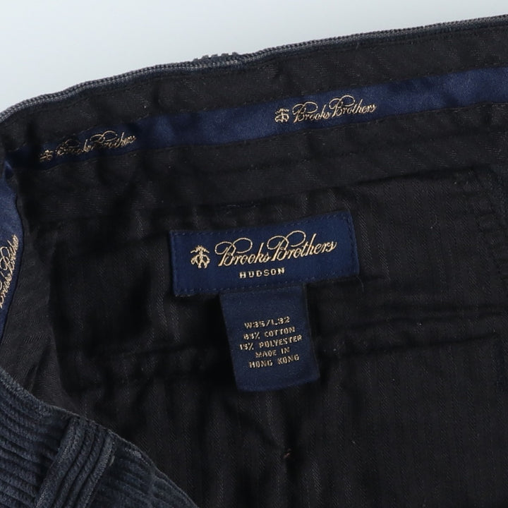 Brooks Brothers HUDSON Corduroy Pants for Men, Size W34 cotton navy blue type Vintage Second Hand