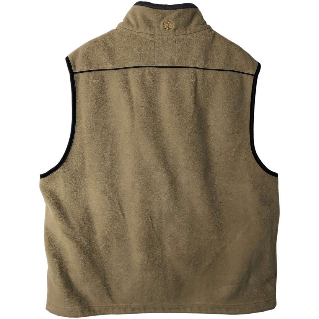 Vintage Timberland fleece vest, men's size XL polyester Beige type Vintage Second Hand