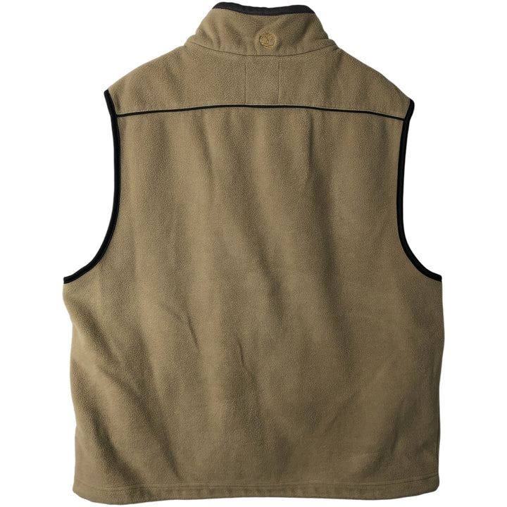 Vintage Timberland fleece vest, men's size XL polyester Beige type Vintage Second Hand
