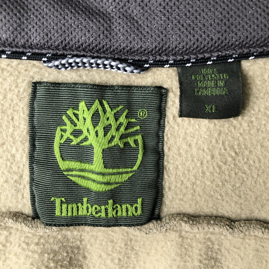 Vintage Timberland fleece vest, men's size XL polyester Beige type Vintage Second Hand