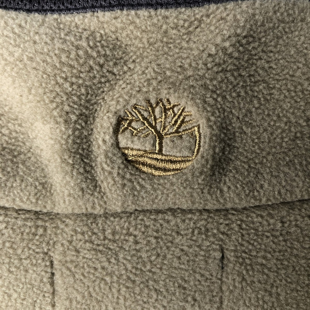 Vintage Timberland fleece vest, men's size XL polyester Beige type Vintage Second Hand