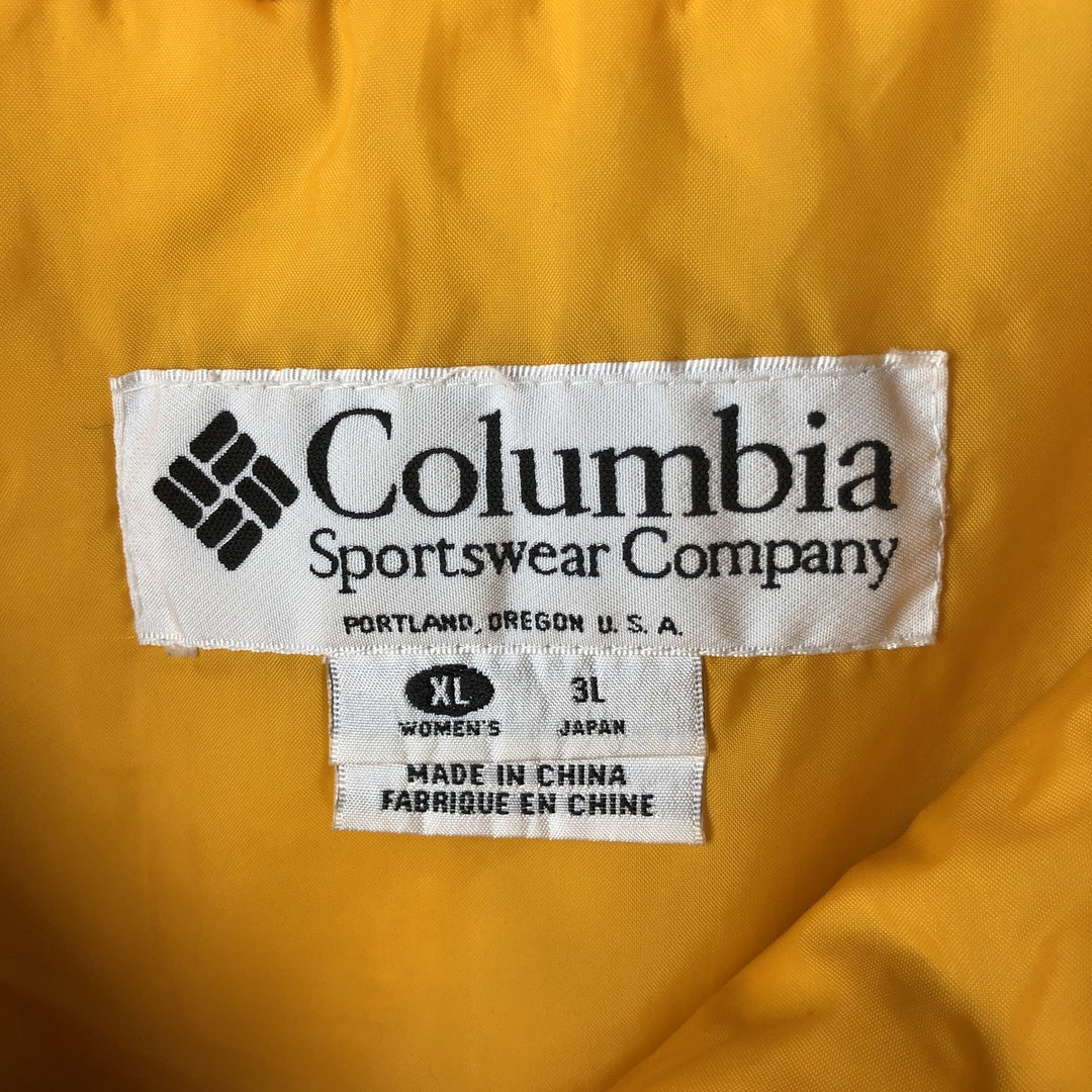 2000'S Columbia SPORT Padded Anorak Parka Puffer Jacket Women's XL Nylon yellow type Vintage Second Hand